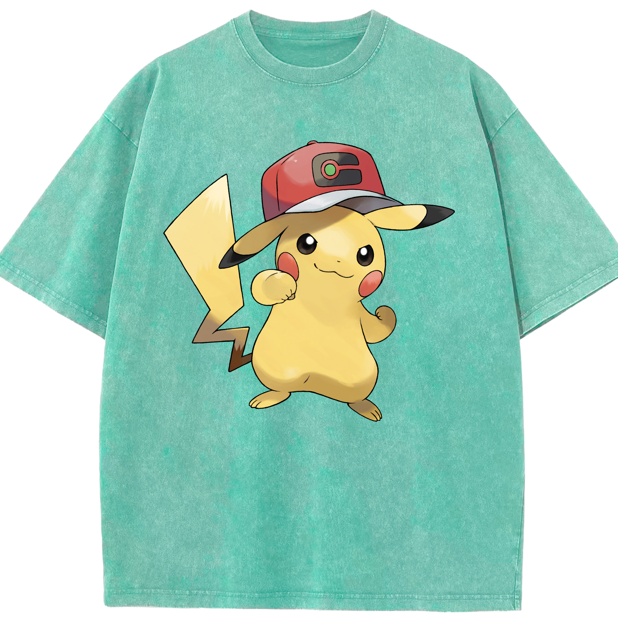 （画像用） ポケットモンスター Pokémon 綿100% ヴィンテージ風 半袖Tシャツ（フロントプリント）